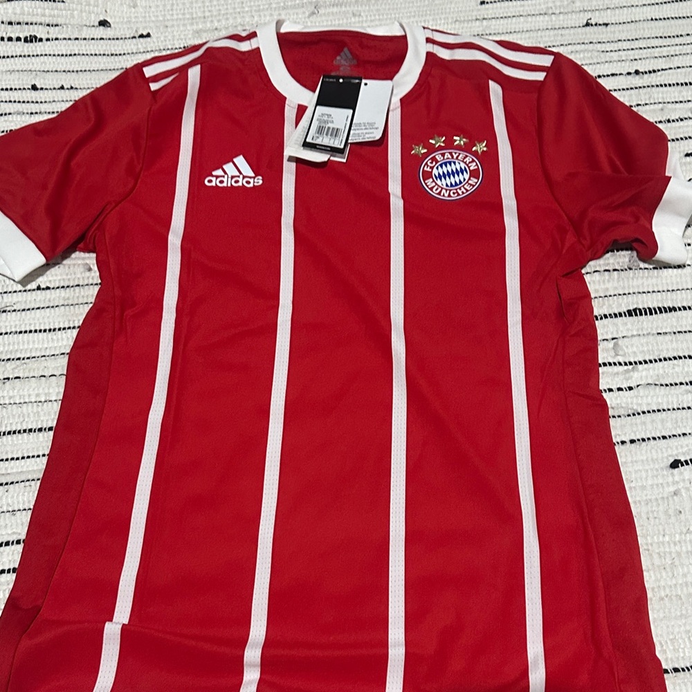 Adidas Kids Red and White Soccer Jersey
